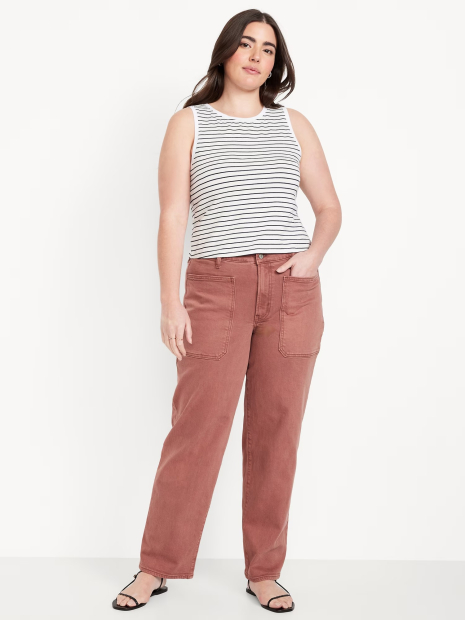 Женские джинсы Old Navy с накладными карманами 1159836146 (Розовый 6)