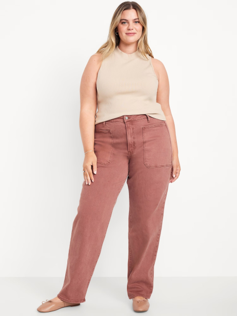 Женские джинсы Old Navy с накладными карманами 1159836146 (Розовый 6)