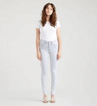 Женские джинсы скинни Levi's эластичные 1159775154 (Голубой, W26 L30)