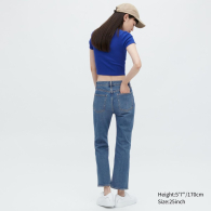 Женские расклешенные джинсы Uniqlo 1159787364 (Синий, 34)