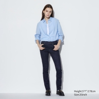Жіночі джинси ультрастрейч Uniqlo скінні 1159799944 (Білий/синій, W29 L28)