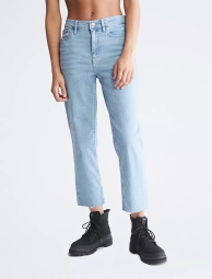 Женские джинсы Calvin Klein с высокой посадкой 1159805528 (Голубой, 28)