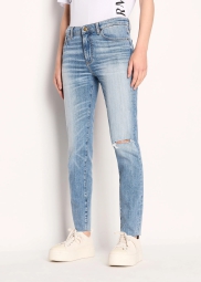Жіночі джинси скінні Armani Exchange 1159805986 (Білий/синій, 31)