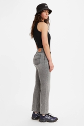 Женские прямые джинсы Levis с винтажным принтом 1159808145 (Серый, 24)