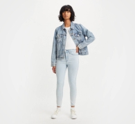 Женские джинсы скинни 721 Levi's с высокой посадкой 1159816474 (Голубой W24 L30)