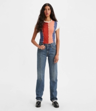 Женские прямые джинсы Levi's Middy Straight 1159817525 (Синий W29 L29)