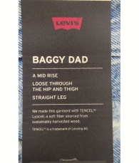 Женские джинсы Baggy Dad Levi's 1159817697 (Синий W26 L30)