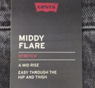 Женские джинсы Levi's Middy Flare 1159818123 (Серый W31 L32)