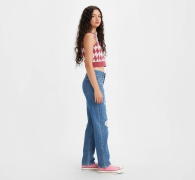 Женские джинсы Low Pro Levi's с рваными деталями 1159817756 (Синий 27)