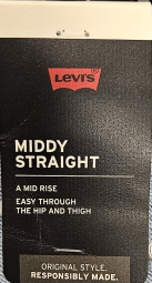 Женские джинсы Levi's Middy Straight 1159818500 (Голубой W30 L31)