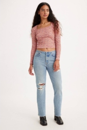 Стильные женские джинсы 501 Original Levi's 1159818097 (Голубой W27 L32)