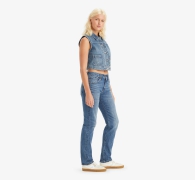 Женские прямые джинсы Levi's Middy Straight 1159818109 (Синий W26 L31)