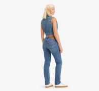 Женские прямые джинсы Levi's Middy Straight 1159818109 (Синий W26 L31)