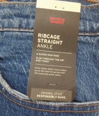 Женские джинсы Plus Size Levi's Ribcage Straight Ankle 1159818153 (Синий 16W)