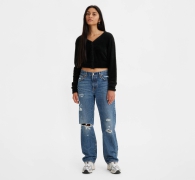 Женские джинсы Levi's 501 '90s с рваными вставками 1159818356 (Синий W25 L32)