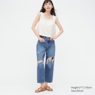 Широкі джинси Uniqlo 1159822496 (Синій 25)