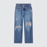 Широкі джинси Uniqlo 1159822496 (Синій 25)