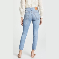 Жіночі джинси Levi's 501 Skinny з рваними деталями 1159822546 (Синій W26 L30)