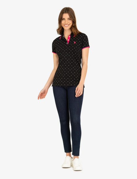 Жіноча футболка-поло US Polo Assn 1159831915 (Чорний S)