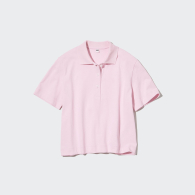 Укороченная футболка-поло UNIQLO 1159787599 (Розовый, M)