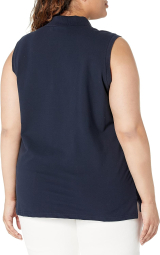 Женская футболка-поло Tommy Hilfiger без рукавов 1159789055 (Синий, 2X)