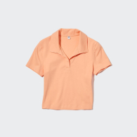 Укороченная футболка-поло UNIQLO 1159790926 (Оранжевый, XS)