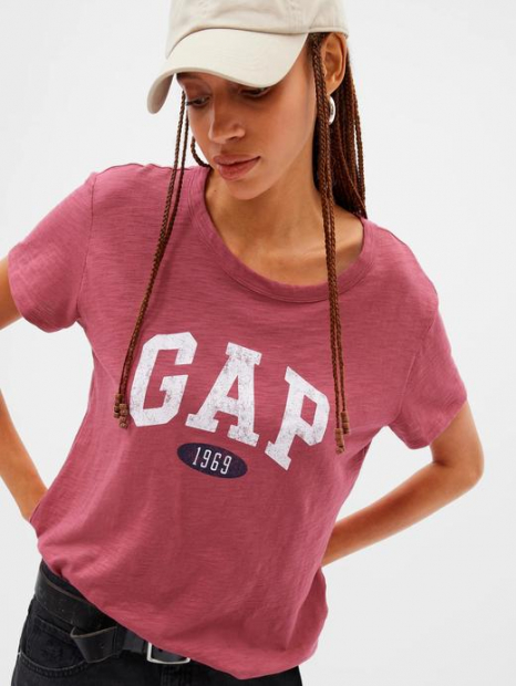 Женская футболка GAP с логотипом 1159764576 (Розовый, XXL)