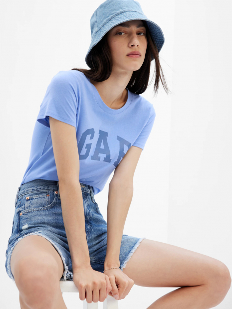 Женская летняя футболка GAP 1159765928 (Голубой, XS)