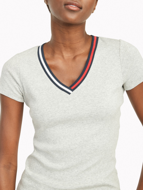 Женская футболка Tommy Hilfiger с логотипом 1159771818 (Серый, S)