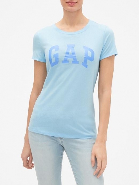 Голубая женская летняя футболка GAP art762276 (размер XS)