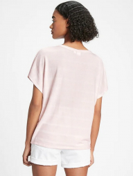 Женская футболка GAP в полоску art900704 (Розовый, размер S)