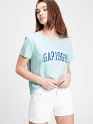 Женская футболка GAP с логотипом art668263 (Голубой, размер S)