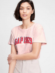 Женская футболка GAP с логотипом art870638 (Розовый, размер L