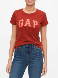 Женская летняя футболка GAP art523112 (Красный, размер S)