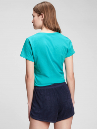 Женская летняя футболка GAP art732337 (Синий, размер L)
