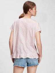 Женская летняя футболка GAP art840522 (Розовый, размер S)
