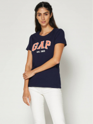 Женская футболка GAP с логотипом art306097 (Синий, размер M)