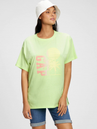 Женская летняя футболка GAP 1159767300 (Салатовый, XS)