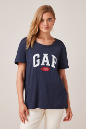 Женская футболка GAP с логотипом 1159764873 (Синий, XS)