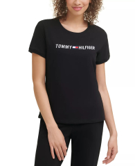 Футболка женская Tommy Hilfiger с логотипом 1159765997 (Черный, 3X)