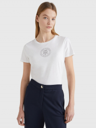 Футболка женская Tommy Hilfiger с логотипом 1159767538 (Белый, XXL)