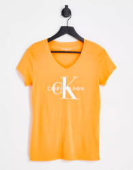 Женская футболка Calvin Klein с логотипом 1159769432 (Оранжевый, S)