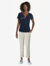 Женская футболка Tommy Hilfiger с вырезом 1159771448 (Синий, M)