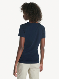 Женская футболка Tommy Hilfiger с вырезом 1159771448 (Синий, M)