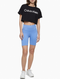 Женская укороченная футболка Calvin Klein с логотипом 1159772387 (Черный, XL)