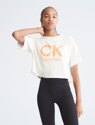 Жіноча укорочена футболка Calvin Klein з логотипом оригінал