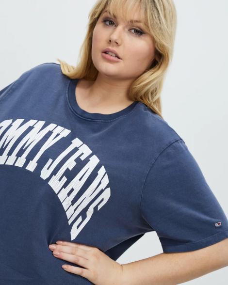 Женская укороченная футболка Tommy Hilfiger 1159777434 (Синий, 3XL)