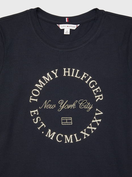 Женская футболка Tommy Hilfiger с логотипом 1159777494 (Синий, XXL)