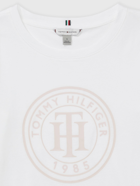 Футболка женская Tommy Hilfiger с логотипом 1159777672 (Белый, 3XL)