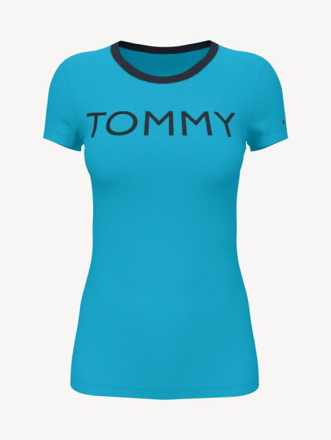 Футболка женская Tommy Hilfiger 1159778206 (Голубой, XL)